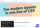 Screenshot of Ten modern layouts in one line of CSS