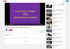 Screenshot of Video of Ford Focus Speed Sensor Location and Removal